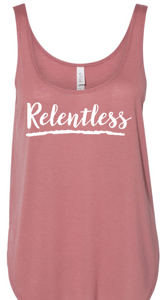 Relentless Cursive Relentless Womens Cursive Tank Mauve – RelentlessSupplyCompany