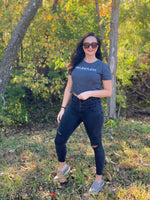 Load image into Gallery viewer, Womens OG Crop Top in Charcoal
