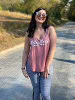 Load image into Gallery viewer, Womens Cursive Tank in Mauve
