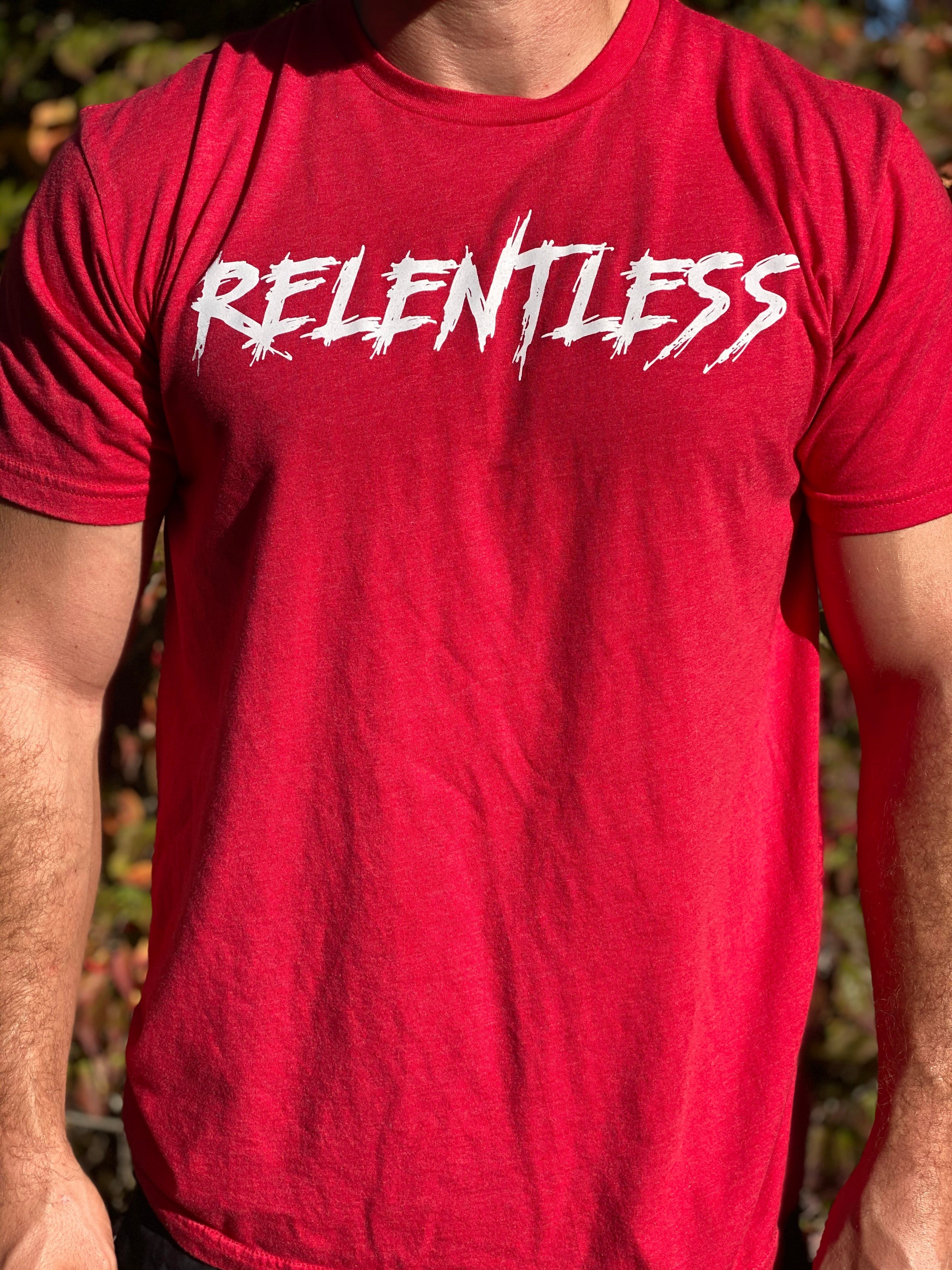 Mens Brushed T-Shirt in Red