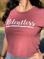 Load image into Gallery viewer, Womens Crop Top Cursive in Smoked Paprika
