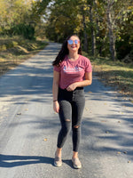 Load image into Gallery viewer, Womens Crop Top Cursive in Smoked Paprika
